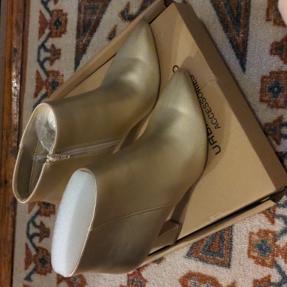 Gold Tone Booties